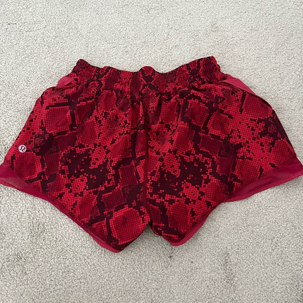 lululemon athletica Red Snake Print Women's Shorts